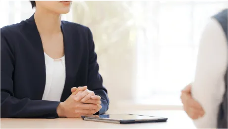 税理士と面談の写真