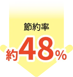 節約率約48%